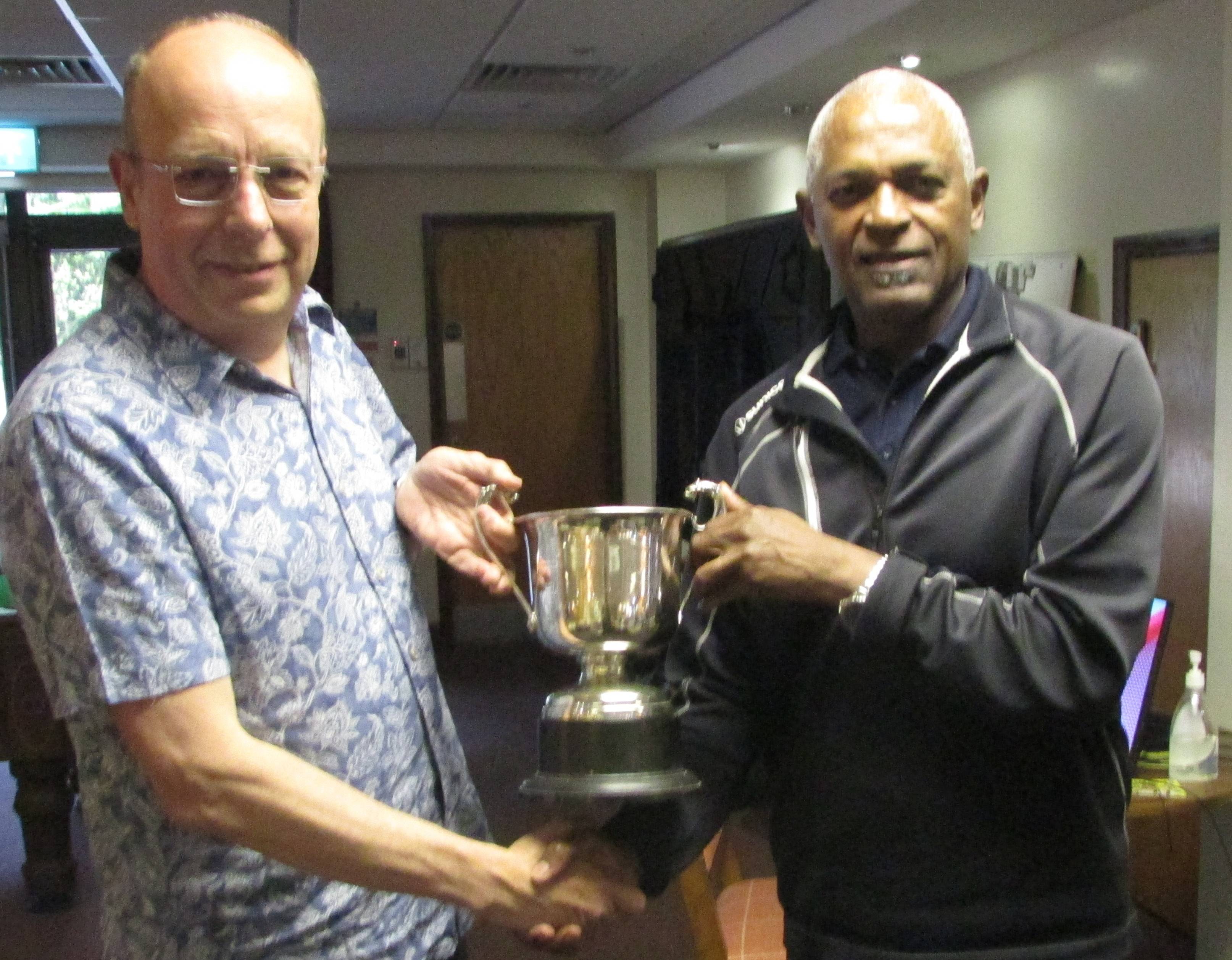  - Winner Nigel Harris awaiting photo